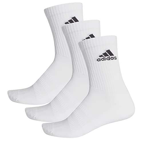 adidas 3 Paar Cushion Crew Socken, Weiß / Schwarz, L von adidas