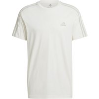 adidas 3 Stripes Single Jersey Tee T-Shirt Herren in creme, Größe: XL von Adidas