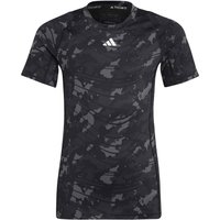 adidas AEROREADY Techfit Camo-Printed T-Shirt Jungen in schwarz von Adidas