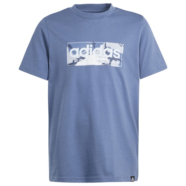 adidas - Boy's Camo Lin Tee - T-Shirt Gr 128 blau von Adidas