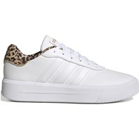 adidas Court Platform Sneaker Damen white/gold 36 2/3 von adidas Sportswear