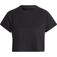 adidas Essentials AEROREADY Train 3 Bar Logo Crop T-Shirt Damen in schwarz, Größe: XL von Adidas