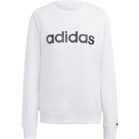 adidas Essentials Linear French Terry Sweatshirt Damen 001A - white/black XS von adidas Sportswear
