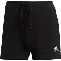 adidas Essentials Slim 3-Streifen Shorts Damen black/white XXS von adidas Sportswear