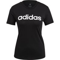 adidas Essentials Slim Logo T-Shirt Damen black/white XXL von adidas Sportswear