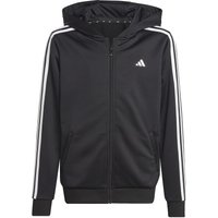 adidas Essentials Train AEROREADY 3-Stripes Regular-Fit Full-Zip Sweatjacke Jungen in schwarz, Größe: 140 von Adidas