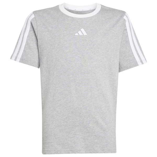adidas - Girl's 3-Stripes Essentials T-Shirt - T-Shirt Gr 128 grau von Adidas