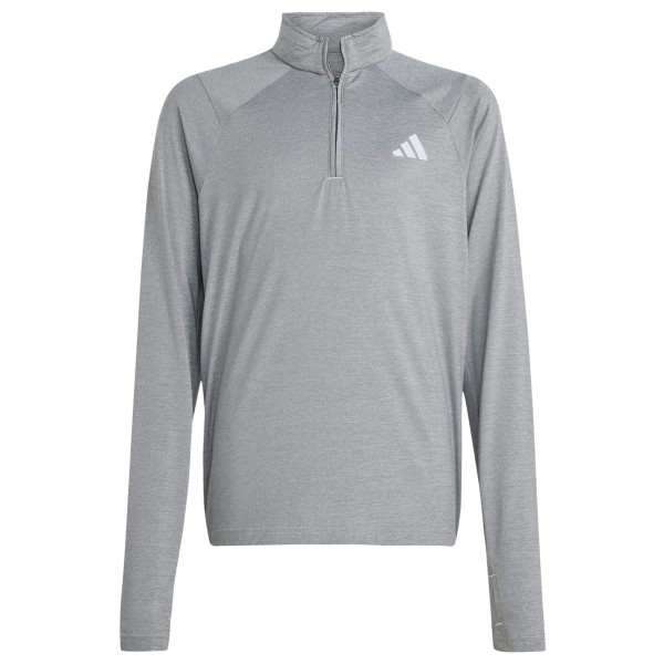 adidas - Kid's Goto PZ 1/4 Zip Longsleeve Tee - Longsleeve Gr 128 grau von Adidas
