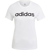 adidas Linear T-Shirt Damen - Weiß, Größe M von Adidas