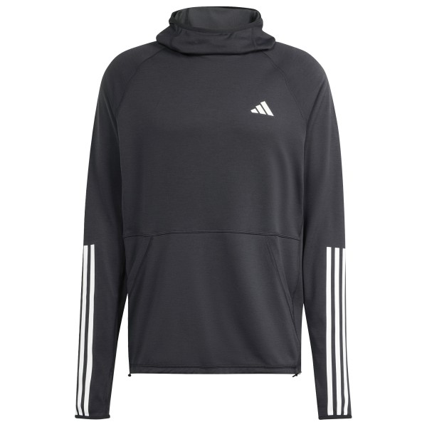 adidas - Own The Run 3-Stripes Hoodie - Laufshirt Gr L;M;S;XL;XXL grau von Adidas