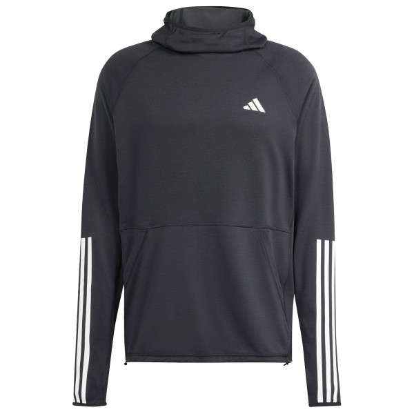 adidas - Own The Run 3-Stripes Hoodie - Laufshirt Gr XXL grau von Adidas