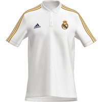 adidas Real Madrid 3-Streifen Poloshirt Herren 001A - white XL von adidas performance