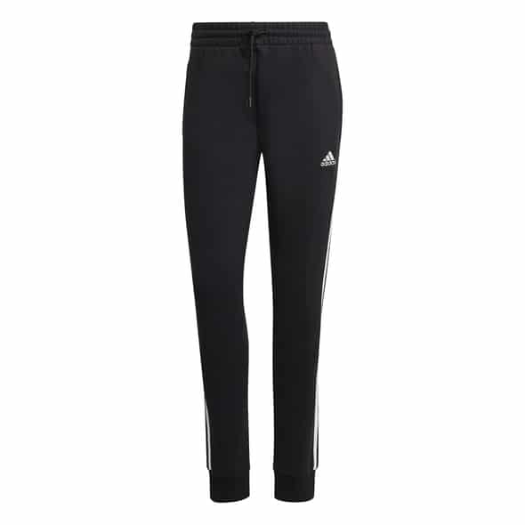 adidas W 3 Stripes French Terry Cuffed Pant Damen Trainingshose (Schwarz L/L ) Fitnessbekleidung von Adidas