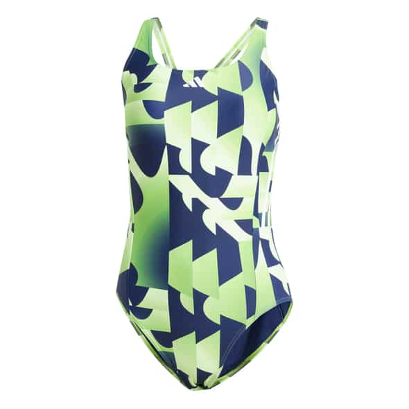 adidas W 3S Graphic Swimsuit Damen (Grün 34 UK) Badeanzüge von Adidas