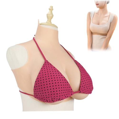 Adima D-H Cup Silikon Brust Formen Crossdresser Brustplatte Fake Boobs Enhancer Für Mastektomie Drag Queen,Wheat Color,H von Adima