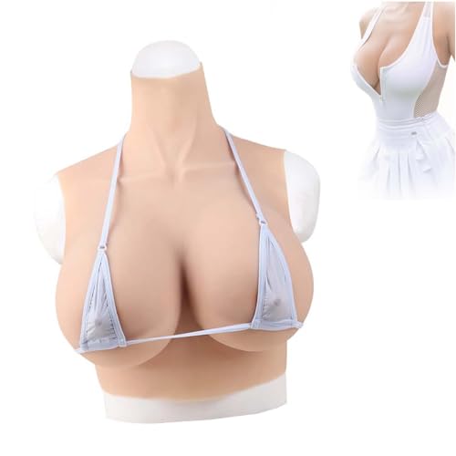 Adima Silikon Brüste D-H Cup Crossdresser Brustplatte Fake Boobs Enhancer Für Drag Queen Crossdresser,Wheat Color,G von Adima