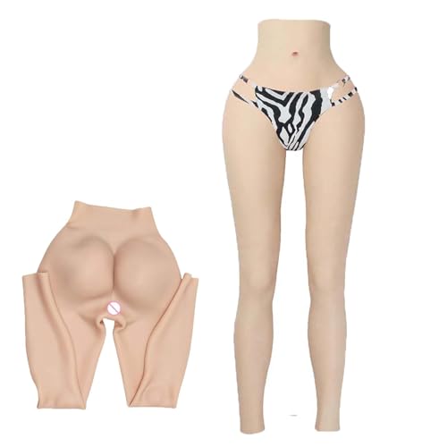 Adima Silikonhose Hip Buttock Thicken Body Shaper Slips Steckbare Hintern Enhancer Shapewear Für Crossdresser,Girly White,Upgrade von Adima