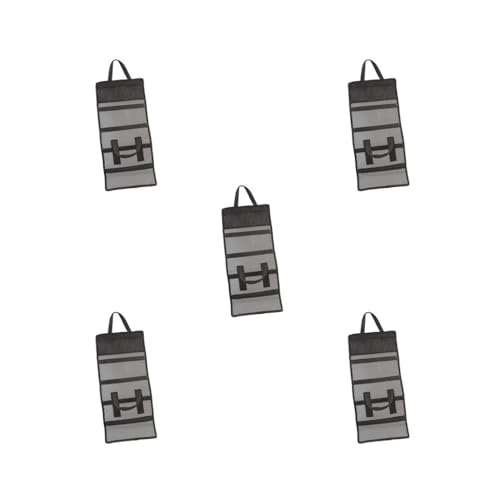 Adoorniequea Angel-Jigtasche, faltbar, 6 Fächer, große Kapazität, langlebige Ködertasche, 5er-Set (schwarz), 63cmx29cm von Adoorniequea