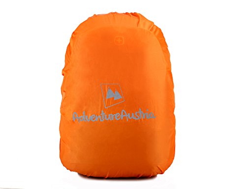 Wasserdichte Regenhülle Rucksack Cover für Wandern Radfahren Regenschutz Rucksackhülle Elastisch Verstellbar Reflektierend - 100% Wasserschutz. Passend für die meisten Rucksäcke. 7 Farben/3 Größen. von AdventureAustria