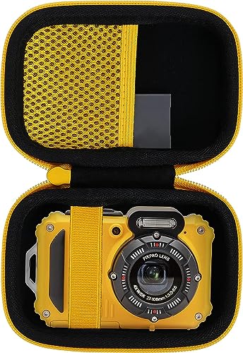 Aenllosi Hard Travel Tasche Kompatibel mit Kodak PIXPRO WPZ2 Waterproof Digital Kamera, Schutztasche für Kodak Video Kamera (Gelb, nur Tasche) von Aenllosi