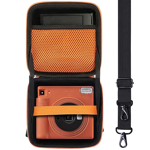 Aenllosi Hart Tasche Hülle für Fujifilm instax SQ40/ instax Square SQ1 Sofortkamera, Nur Tasche(orange) von Aenllosi