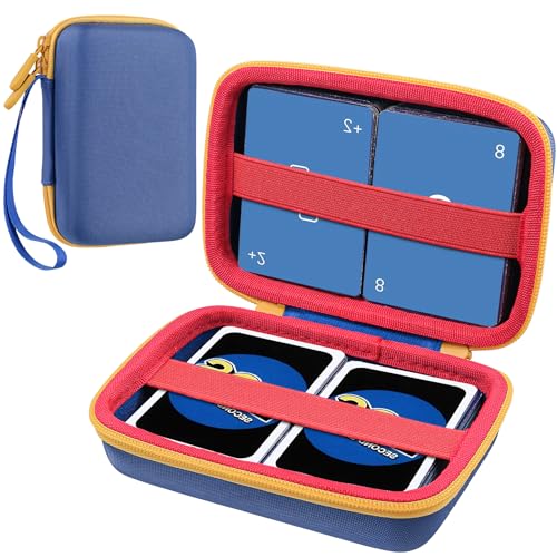 Aenllosi Hart Tasche Kompatibel mit UNO Kartenspiel, Hülle Gehäuse für Game Kartenspiel für die Familie, Blau (Nur Tasche) von Aenllosi