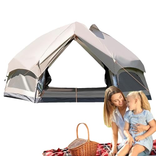 Aeutwekm Outdoor-Campingzelt, Zelte für Camping, wasserdicht,Rucksackzelt Tragbare Zelte - Instant-Kabinenzelt, wasserdicht, wetterfeste Zelte, doppellagig, Außenzelt mit großer Kapazität von Aeutwekm