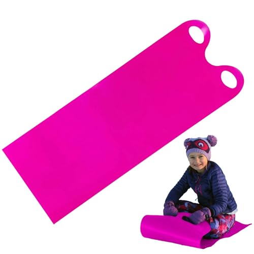 Aeutwekm Schneeschlittenmatte, aufrollbarer Schneeschlitten - Fliegender Leichter Teppich-Snowboardschlitten - Leichte und zusammenrollbare Hochgeschwindigkeits-Rodelausrüstung für Kinder und von Aeutwekm