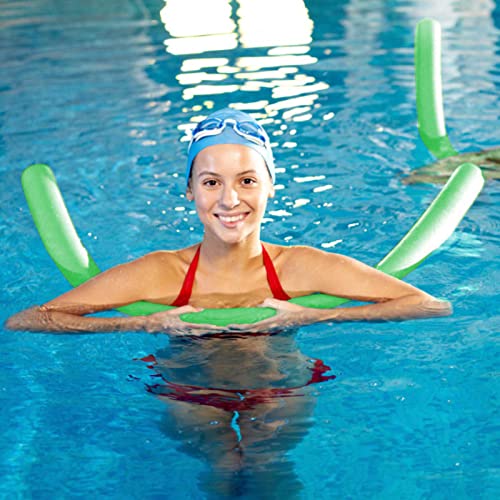 Aeutwekm Schwimmbad-Nudel-Schwimmhilfe, Woggle Logs, Nudeln, Wasser, flexible Schwimmhilfe, Aqua-Aerobic, Übung, Poolnudel für Kinder und Erwachsene, Grün von Aeutwekm