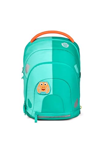 Affenzahn Abenteuerrucksack Daydreamer Ripstop ergonomisch, praktisch, 12L Volumen, mit Reflektoren und Regenschutz, individualisierbar Krabbe - Türkis von Affenzahn