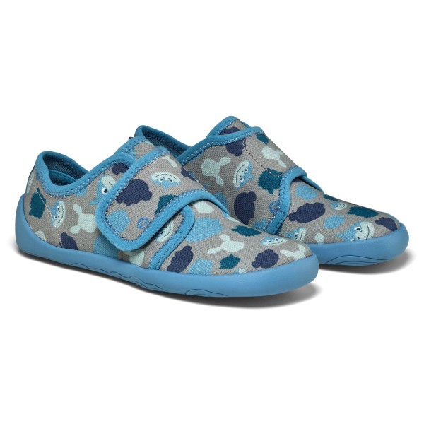 Affenzahn - Kid's Hausschuh Baumwolle Movy - Hüttenschuhe Gr 21 blau von Affenzahn