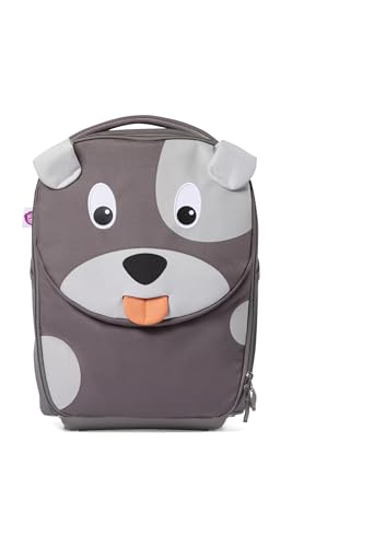 Affenzahn Kinderkoffer fürs Handgepäck, Kindertrolley zum Reisen Hund - Grau von Affenzahn