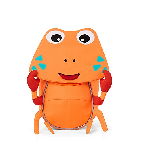 Affenzahn Kleiner Freund - Kindergartenrucksack für 1-3 Jährige Kinder im Kindergarten und Kinderrucksack für die Kita - Krabbe - Orange, einheitsgröße von Affenzahn