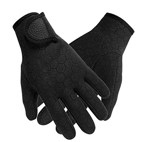 AfinderDE 1,5mm Neoprenen Tauchhandschuhe Wasserdicht Anti-Rutsch Elastische Tauchen Gloves Neoprenhandschuhe Thermohandschuhe Schwimmen Handschuhe für Tauchen Surfen Schnorcheln Kajakfahren von AfinderDE