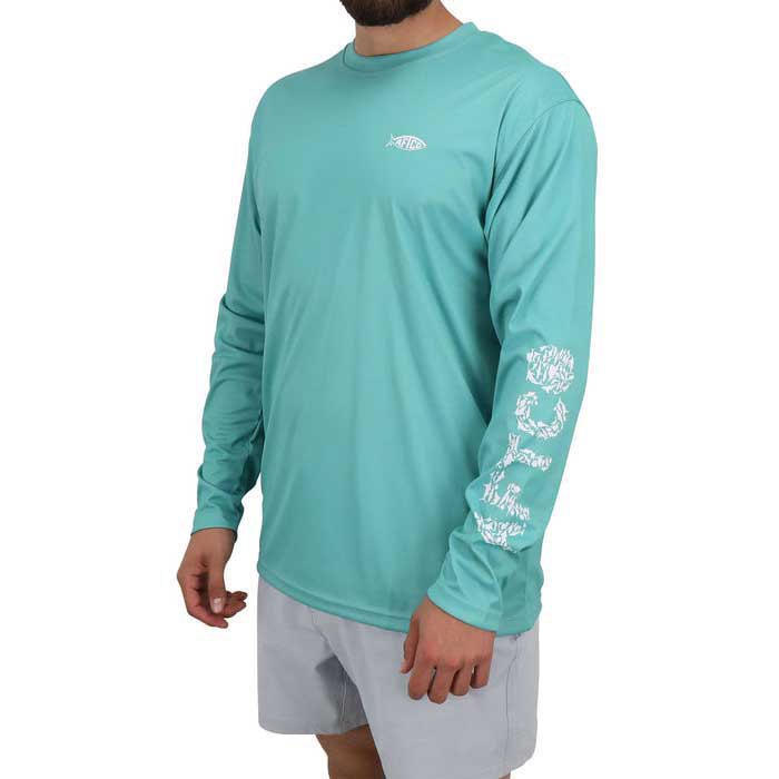 Aftco Jigfish Long Sleeve T-shirt Grün S Mann von Aftco