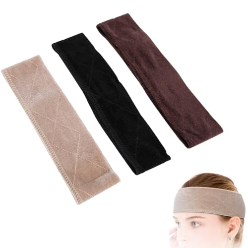 3 Stück Yoga-Stirnbänder Für Damen, Weiches, Dehnbares Samt-Perücken-Stirnband, Griffiges Samt-Haarband, Mädchen-Sport-Stirnbänder Für Workout, Yoga, Laufen von Agatige