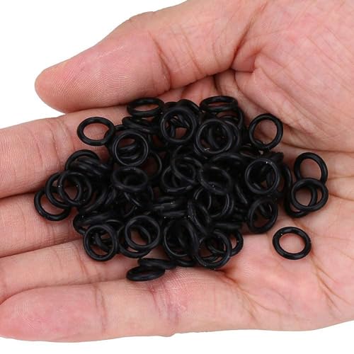 100 Stück O Ringe Wacky Rigging Plastik Senko Style Würmer O-Ringe Gummiringe Angeln Biss Senko Worms O-Ringe von Agatige
