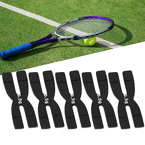 Agatige Beschwerte Silikonbänder, 5 Stück 0,5 g Silikongewichtete Tennis-Badmintonschläger-Gewichtsausgleichsstreifen, Bänder(Schwarz) von Agatige
