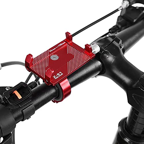 Agatige Fahrrad Handy Halter, 22.2-31.8mm/0.9-1.3in Universal Motorrad Handyhalterung Einstellbare Handyhalterung Motorrad Lenker Handyklemme für Fahrrad Motorrad Roller von Agatige
