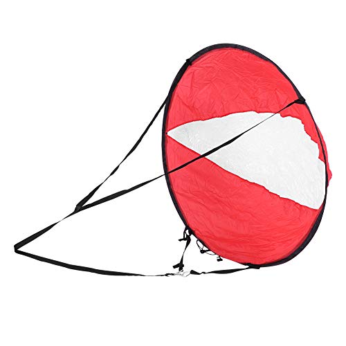 Agatige Kajak-Wind-Segel, langlebiges faltbares transparentes Fenster Kanu-Wind-Segelboot Wassersport-Zubehör(rot) von Agatige