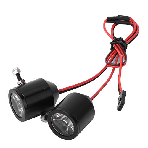 Agatige RC LED Light Kit, High Brightness 3W Scheinwerfer Suchscheinwerfer Ersatzteil Ersatzzubehör für RC Car Model(Schwarz) von Agatige