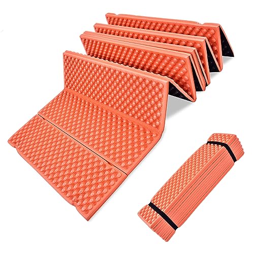 Agatige Schaumstoffmatte, wasserdichte Schaumstoff-Campingmatte, Ultraleichte Schaumstoffmatratze, Schaumstoff-Campingauflagen, Faltbar, Strandzelt, Isomatte Für Picknick, Yoga, Camping(Orange) von Agatige