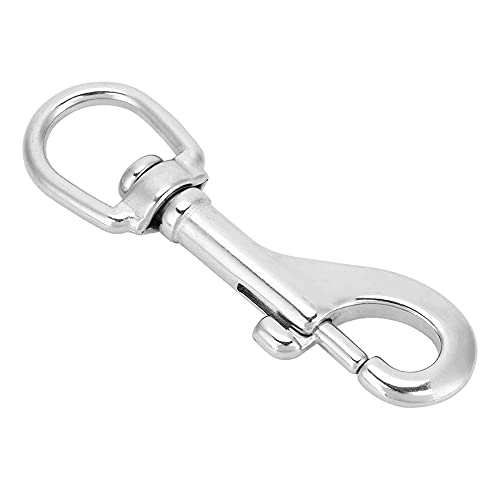 Agatige Tauchhaken, 316 Edelstahl Doppelendbolzen Karabinerhaken Scuba Diving Clip Swivel Eye Bolt Karabinerhaken Für Scuba Diving Dog Clip Equipment(65mm) von Agatige