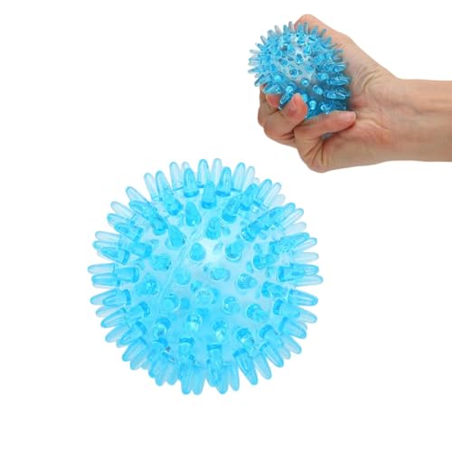 Stachelige Massagebälle, 7 cm, Kraft-Regenerationsübungsball, hohl, weich, Stressreflexzonenmassage, Stressabbau, Massageball, Muskelmassageball, stacheliger Ball für Hand und Handgelenk von Agatige