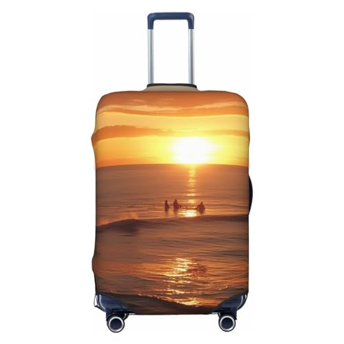 Ahdyr Gepäckschutz mit Motiv „Beste Orte, um den Sonnenuntergang zu beobachten“, elastisch, waschbar, Kratzfest, Reisekoffer-Schutz, Gepäckhüllen für 18–32 Zoll Gepäck von Ahdyr