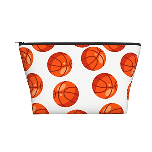 Tragbare Kosmetiktasche Cartoon Basketball Ball Make-up Tasche Reise Kulturtasche für Mädchen Frauen von Ahdyr