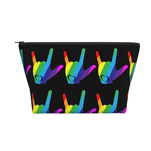 Tragbare Kosmetiktasche LGBT Gay Pride Regenbogen Make-up Tasche Reise Kulturtasche für Mädchen Frauen von Ahdyr