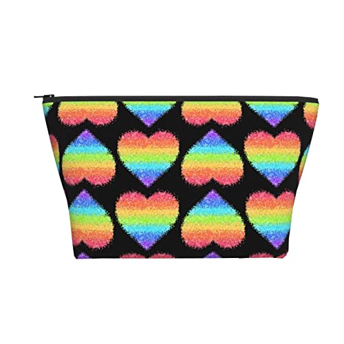Tragbare Kosmetiktasche LGBT Gilter Rainbow Gay Make-up-Tasche Reise-Kulturtasche für Mädchen und Frauen von Ahdyr