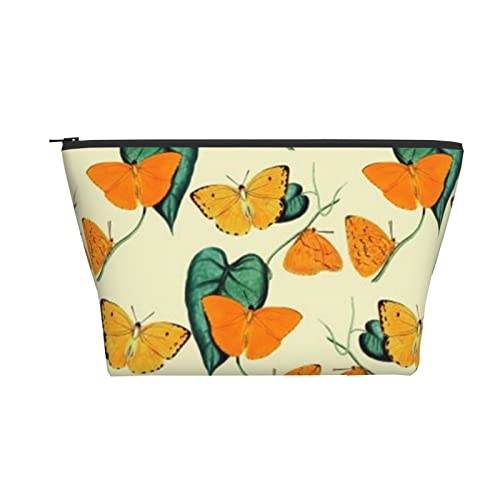 Tragbare Kosmetiktasche Orange Butterfly Morpho Helena Make-up-Tasche Reise-Kulturtasche für Mädchen und Frauen von Ahdyr