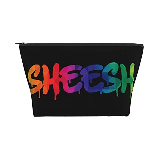 Tragbare Kosmetiktasche Sheesh Letter Hip-Hop-Make-up-Tasche Reise-Kulturtasche für Mädchen und Frauen von Ahdyr